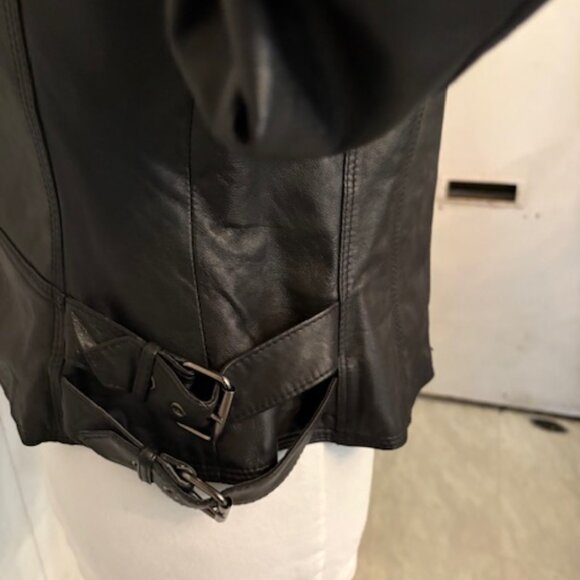 Zara leather moto jacket - Picture 3 of 7